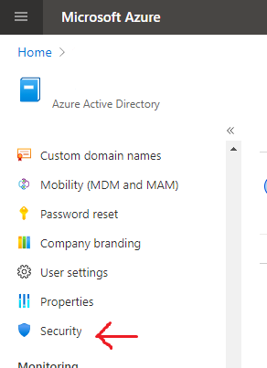 Azure Active Directory Security Blade